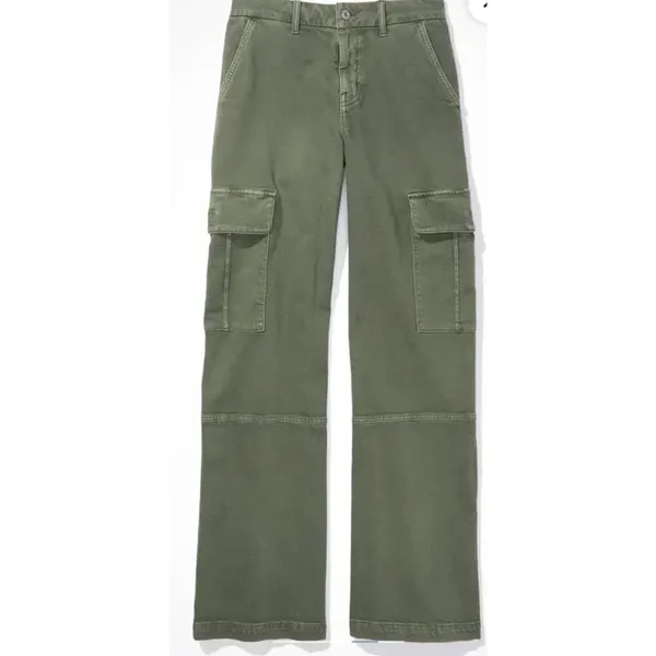 ✨AE Dreamy Drape Stretch Cargo Super High-Waisted Baggy Wide-Leg Sz 0 Pants✨ - Image 4