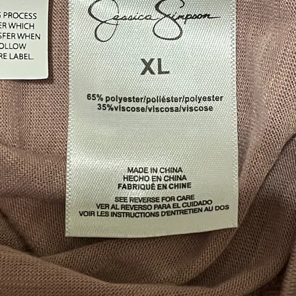 Jessica Simpson NWT Women's Rose Colored "All You Need Is Love" Shirt X-Large - Image 13
