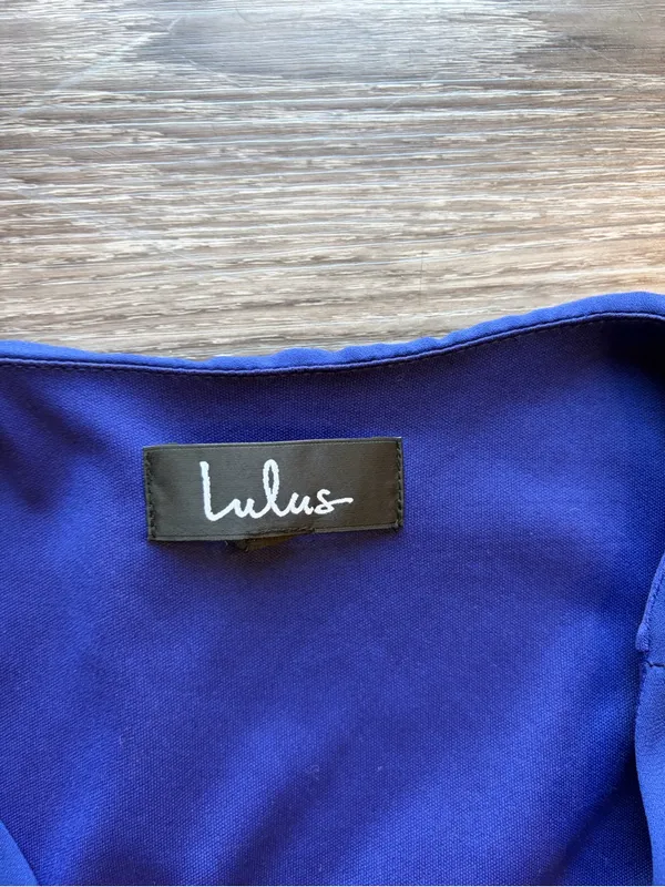 LULUS Elegant Royal Blue Wrap Midi Dress with Tie Waist - Image 4
