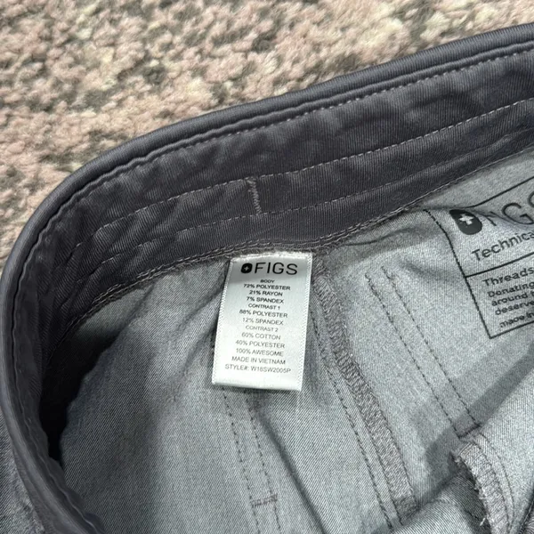 Figs Women’s Petite Graphite Silver Grey Zamora Jogger Scrub Pants XXS - Image 4