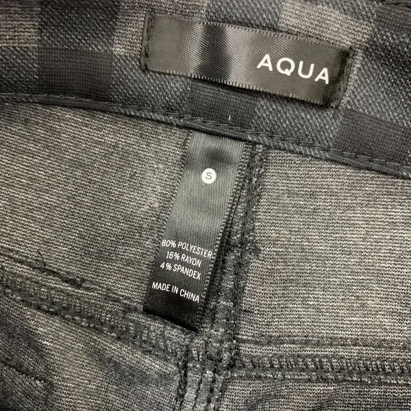 Aqua Pants Small Black Gray Skinny Stretch Gingham Workwear Office Business - Image 6