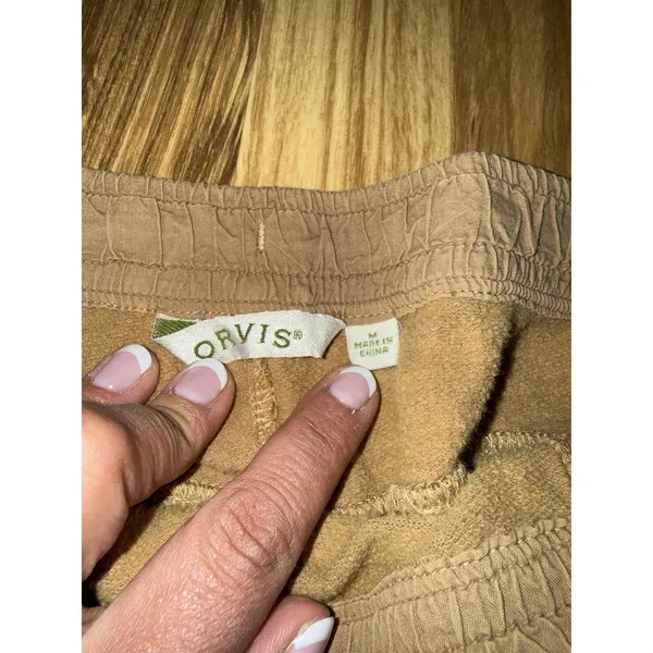 Orvis Shorts Men's M 100% Linen‎ Preppy Safari Summer Outdoor Bermuda Chino - Image 3