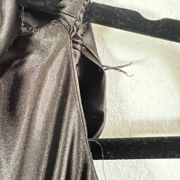 Jessica McClintock Maxi Dress Sz 4 Black Vintage Ruched Prom‎ Gala Formal Y2K - Image 7