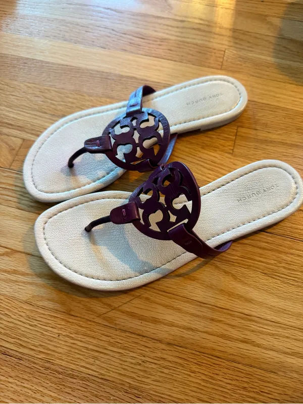 Tory Burch Miller Thong Sandal in Deep Plum - Image 2