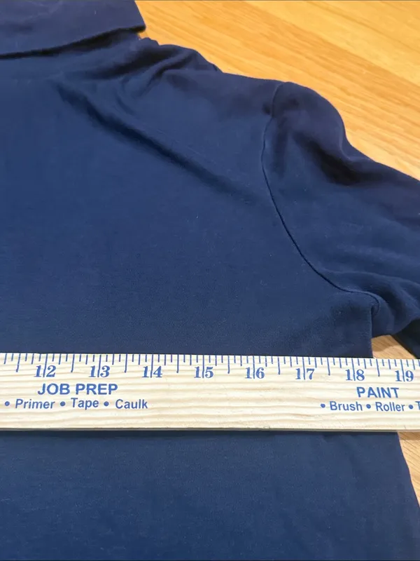 Croft & Barrow 100% blue turtle neck size large . - Image 3