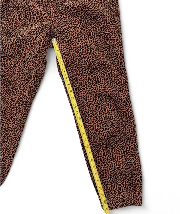 Anthropologie Kalea Cheetah Animal Print High Rise Trouser Joggers Pants XS - Image 9