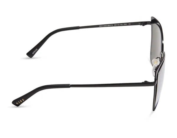DIFF Matte Black Grey Mirror Sunglasses - Image 3