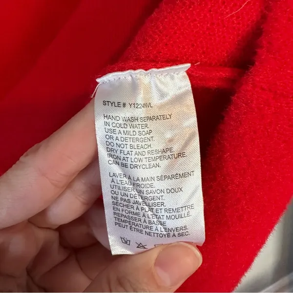 NVLT Knit Relaxed Sweater Blazer Medium Red - Image 4