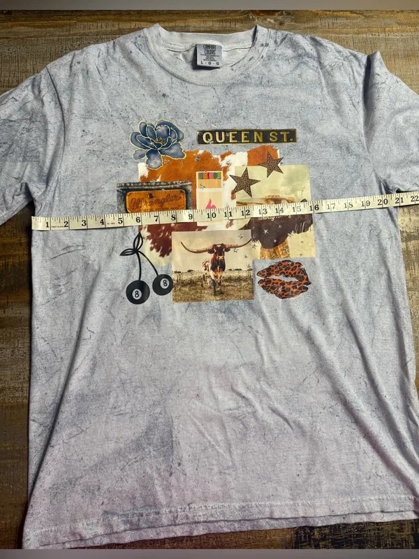 Comfort Colors Blue Colorblast Western Graphic Collage Short-Sleeve Tee - Image 5