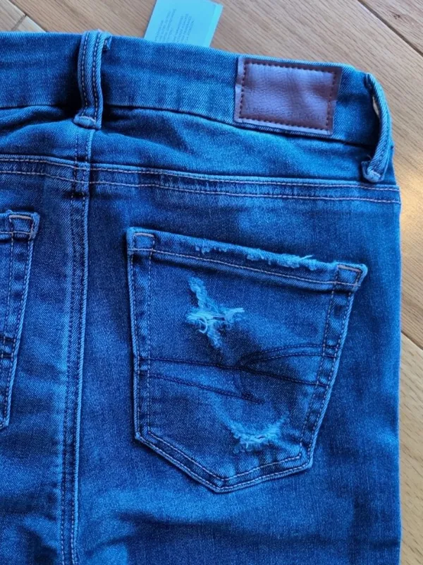 American Eagle Luxe Stretch Hi-Rise Jegging Womens 00 (24x30) Blue Denim Jeans - Image 5