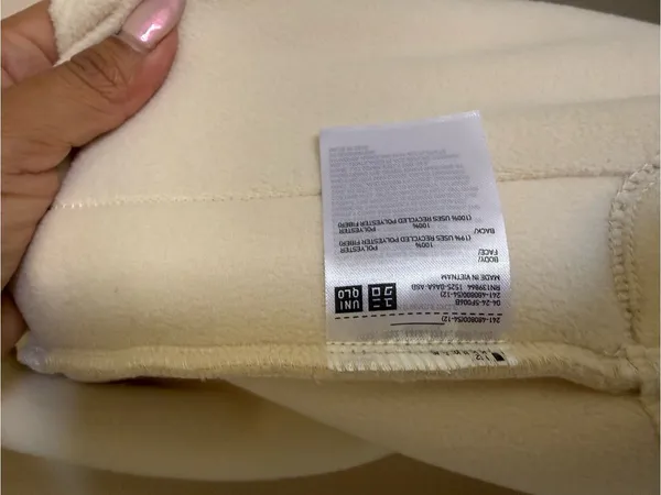 UNIQLO Sherpa Fleece Teddy Zip Up Jacket Natural Cream S NWT - Image 7
