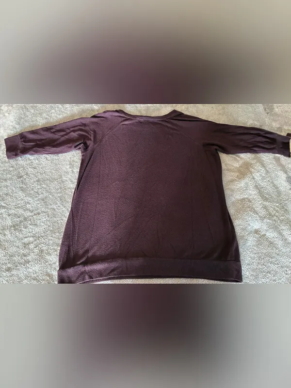Market & Spruce 3/4 inch Sleeve Top in Plum Size 1X - Image 3