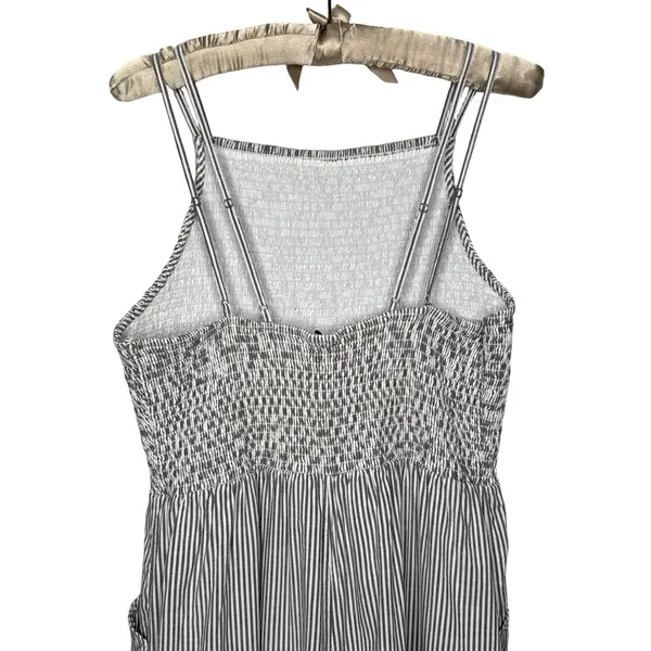 American Eagle Outfitters Jumpsuit 2XL XXL Striped Smocked Lined Wide Leg Cotton - Image 10