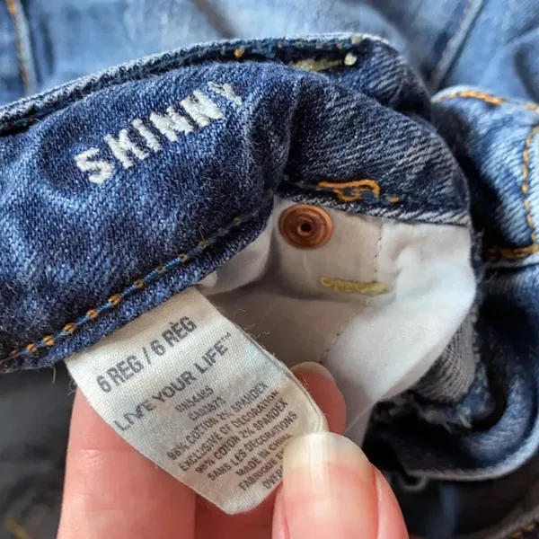 American Eagle Outfitters Skinny Distressed Low Rise Stretch Jeans size 6‎ - Image 8
