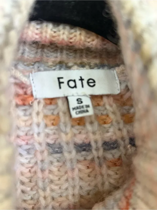 FATE Cozy Multicolor Turtleneck Knit Sweater - Women Size - Image 3