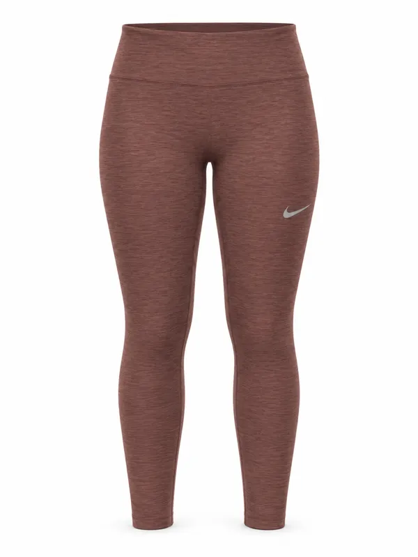 Nike Brown Heathered High Rise Performance Leggings Size M - Image 2