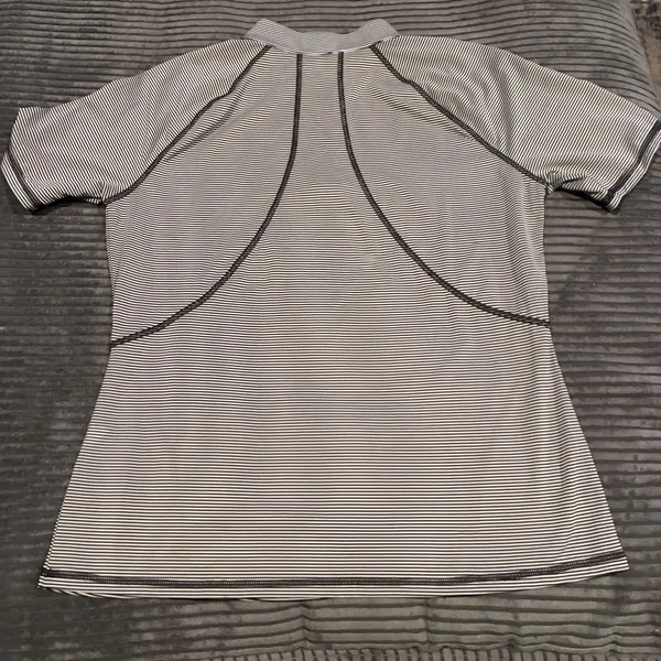 G/Fore 1/4 Zip Lightweight Striped Stitched Golf Top Women's SZ Large - Image 10