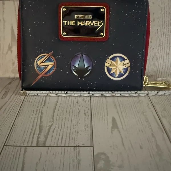 Loungefly The Marvels Group Zip Around Wallet Glows In The Dark Superhero Comics - Image 5