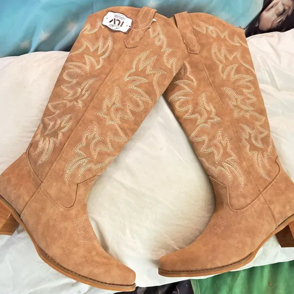 IUV Cowboy Boots For women Knee High Western Cowgirl Boots NWT - Image 4