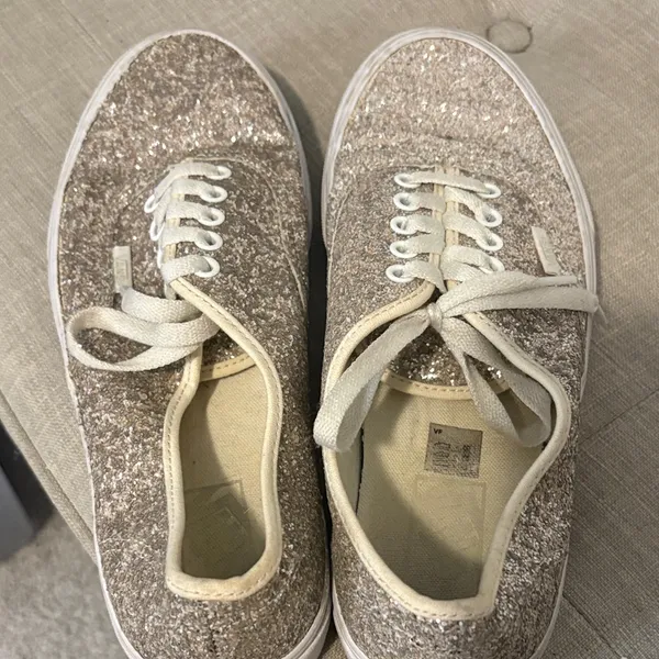 Vans Women's Glitter Lace-Up Sneakers 9 - Image 7