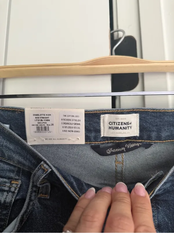Citizens of Humanity Charlotte Jeans high‎ rise straight button fly new - Image 2