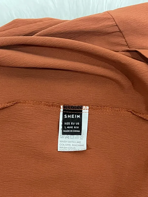 SheIn Burnt Orange Dress - Image 3