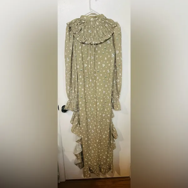 We Wore What NWT High Low Ruffle Floral Dress weworewhat Olive Size M $128 - Image 8
