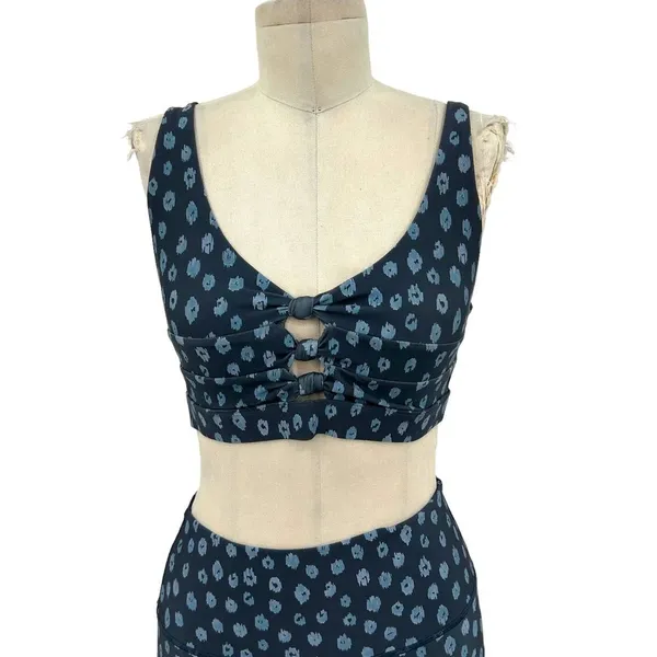 SOUL BY SOULCYCLE Ditsy Cheetah Milestone Legging & Sports‎ Bra Set Size S/M - Image 4