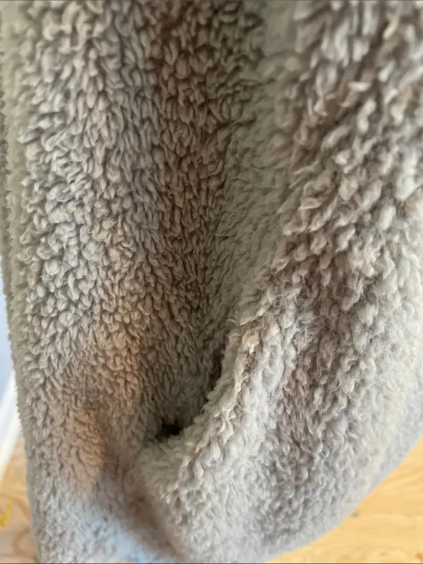 Hooded Sherpa open Vest - light gray Cozy feel with pockets - Image 4