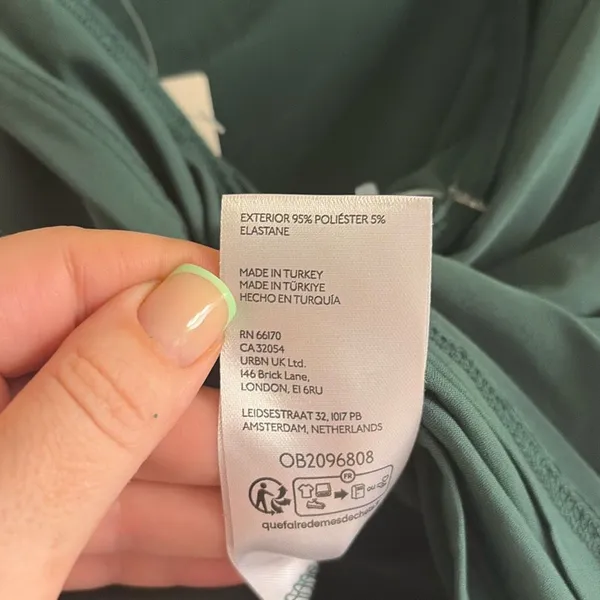 ✨Anthropologie Cowl-Neck Halter Green Sz Medium Top✨ - Image 10