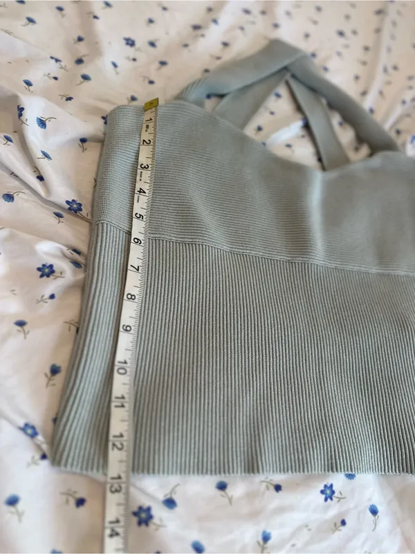 NWOT Abercrombie & Fitch SzXXL light gray Ottoman Ribbed Cross-Back Sweater Tank - Image 6