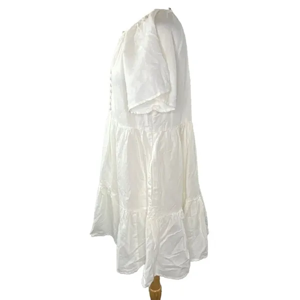 Madewell Women's $128 Linen-Blend Tiered Mini Dress Size S NF890 - Image 5
