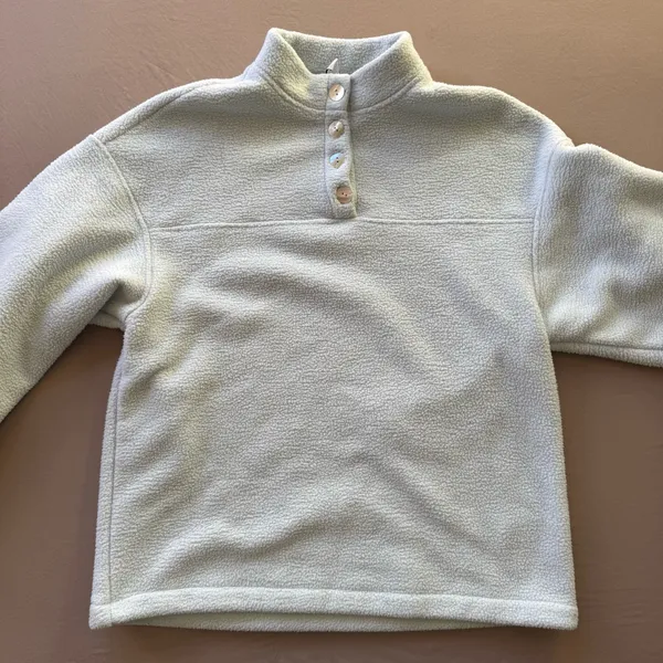 & other stories Fleece Mock Neck Pullover Sweatshirt - Image 6