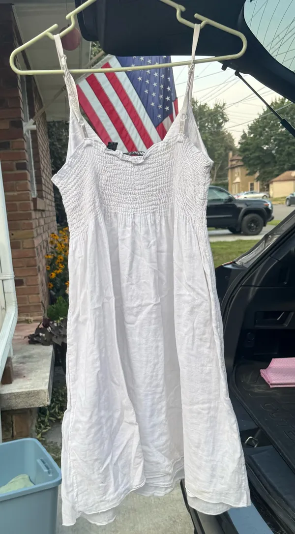 White linen dress Size M - Image 2