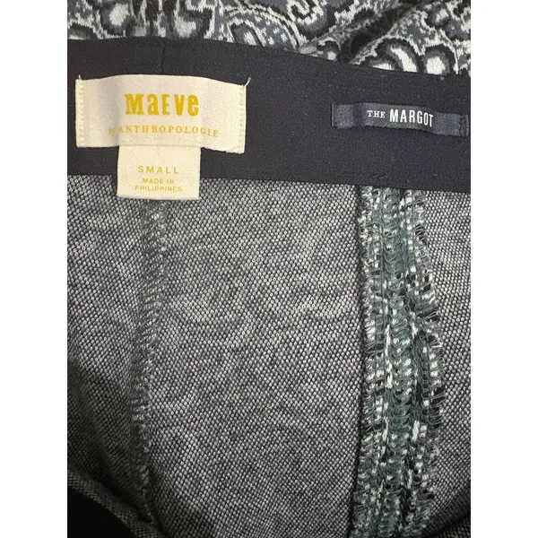 Maeve The Margot Kick Flare Cropped Pants Women’s Small Blue Floral Paisley - Image 5