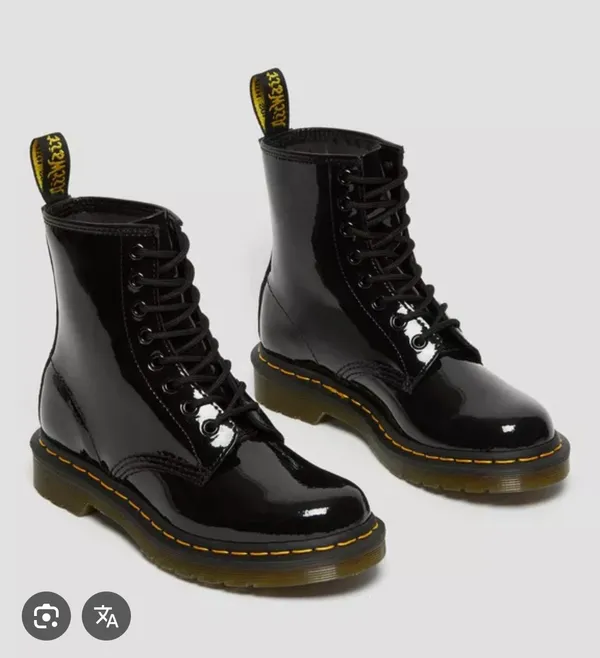 Dr. Martens Black 1460 Women’s Patent Leather Boots - Image 2