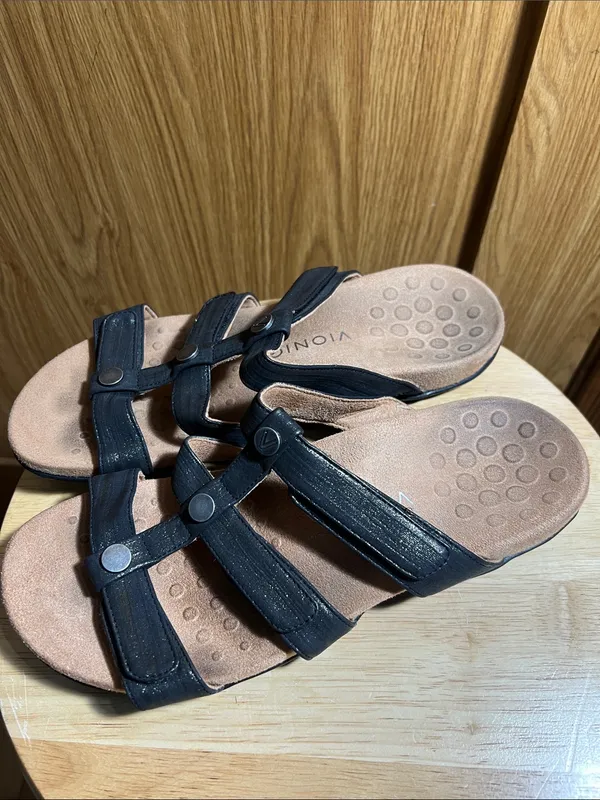 Vionic Black Triple-Strap Women's Sandals - Image 2