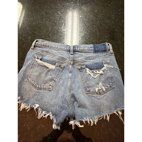 Abercrombie And Fitch Denim Shorts 28/6 Curve Love The Mom Short Mid Rise Jeans - Image 3