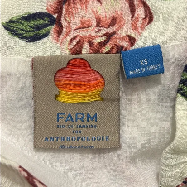 Farm Rio x Anthropologie Anabela Smocked Floral Dress Size XS - Image 13