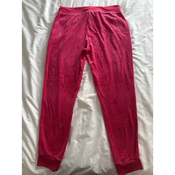 Juicy Couture Velour Pants Joggers Pink Women's Large Y2K Athleisure - Image 8