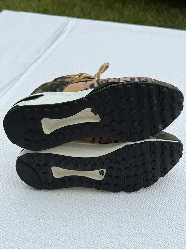 Steve Madden Cliff Sneakers Women 7 Camo Leopard Platform Lace Up Chunky Shoes - Image 8