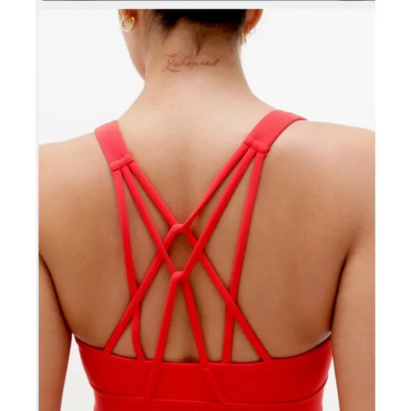 New Athleta L Perfect Form Bra Cardinal Red Large Cup D-DD - Image 7