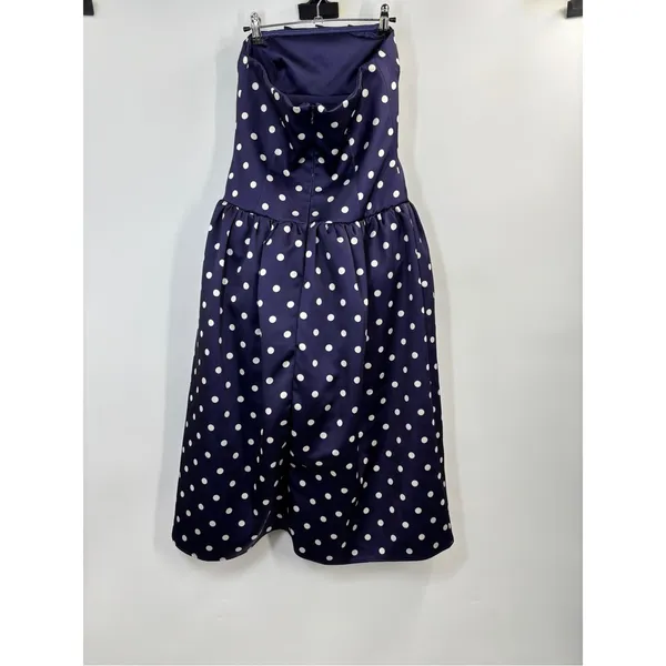 SELF-PORTRAIT Polka Dot Satin Midi Dress UK10/US6 - Image 8
