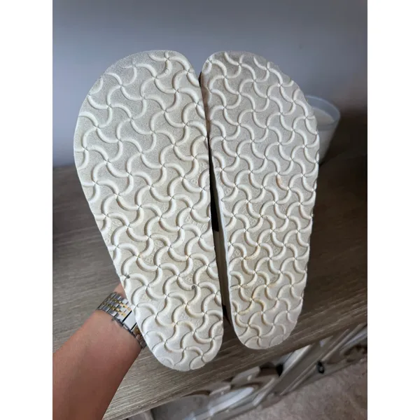 Papillio Birkenstock Gizeh Platform Sandals Womens White Size 40 US 9-9.5 - Image 2