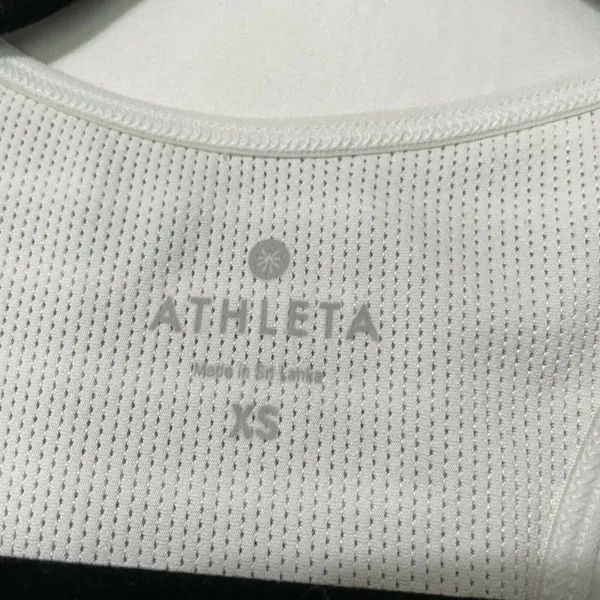 Athleta Black White Striped Wireless Sports Bra Womens XS Athletic Classic Gym - Image 6