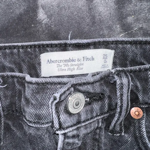 Abercrombie 90s Straight Jean Curve Love Ultra High Rise Jean Size 25 (0 Reg) - Image 11