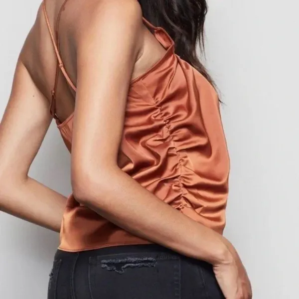 Good American | Copper Ruched Cami | Size 3 Large - Image 9