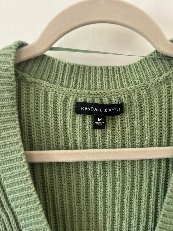 Green Kendal And Kylie V Neck Sweater - Image 7