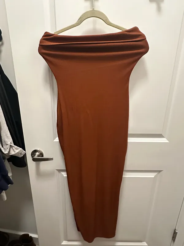 Brown Strapless Dress  - Image 3