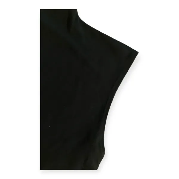 Madewell Womens Black Funnelneck Cropped Muscle Tee - Image 5